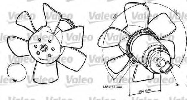 VALEO 698369 Вентилятор, охолодження двигуна