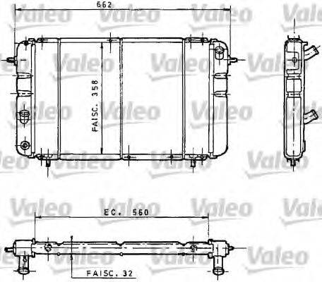 VALEO 730034 Радіатор, охолодження двигуна
