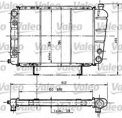 VALEO 730068 Радіатор, охолодження двигуна