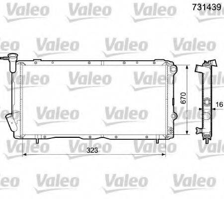 VALEO 731439 Радіатор, охолодження двигуна