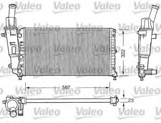 VALEO 731558 Радіатор, охолодження двигуна