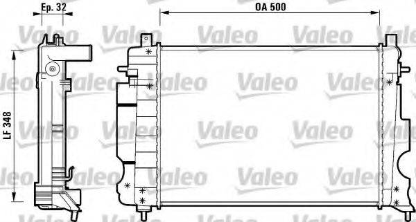 VALEO 732120 Радіатор, охолодження двигуна