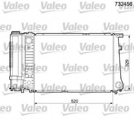 VALEO 732456 Радіатор, охолодження двигуна