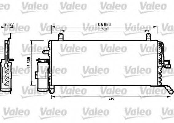 VALEO 817050 Конденсатор, кондиціонер
