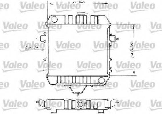 VALEO 819203 Радіатор, охолодження двигуна