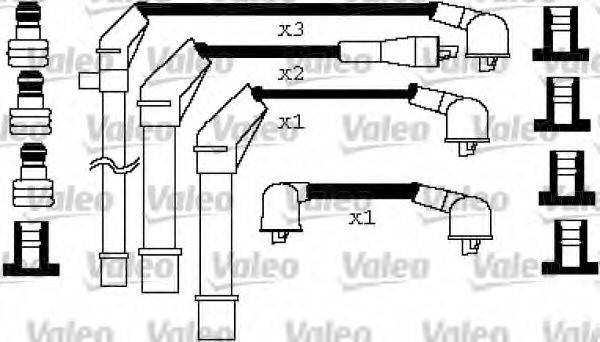 VALEO 346259 Комплект дротів запалювання