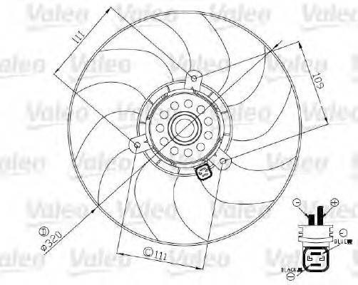 VALEO 696190 Вентилятор, охолодження двигуна