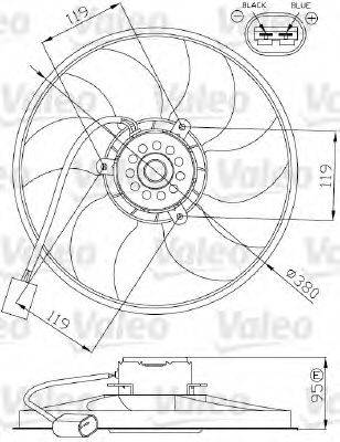 VALEO 696287 Вентилятор, охолодження двигуна