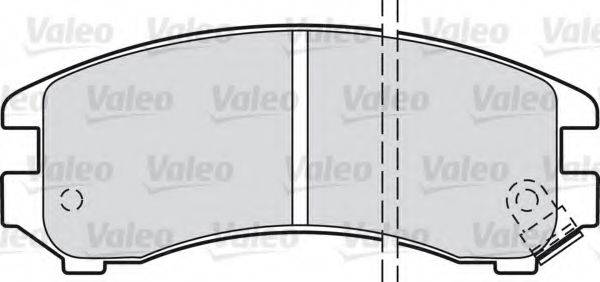 VALEO 598296 Комплект гальмівних колодок, дискове гальмо