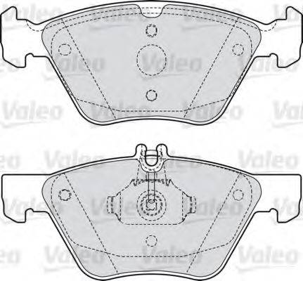VALEO 598636 Комплект гальмівних колодок, дискове гальмо