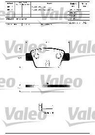 VALEO 601307 Комплект гальмівних колодок, дискове гальмо