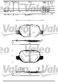 VALEO 601327 Комплект гальмівних колодок, дискове гальмо