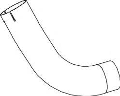 Труба вихлопного газу DINEX 54127 Труба вихлопного газу DINEX 54127