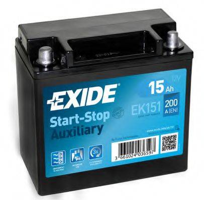 EXIDE EK151 Стартерна акумуляторна батарея; Стартерна акумуляторна батарея