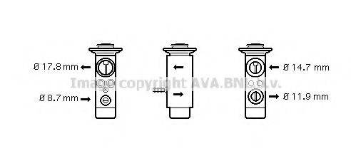 AVA QUALITY COOLING BW1089 Розширювальний клапан, кондиціонер