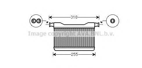 AVA QUALITY COOLING BW6382 Теплообмінник, опалення салону