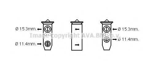 AVA QUALITY COOLING DN1365 Розширювальний клапан, кондиціонер