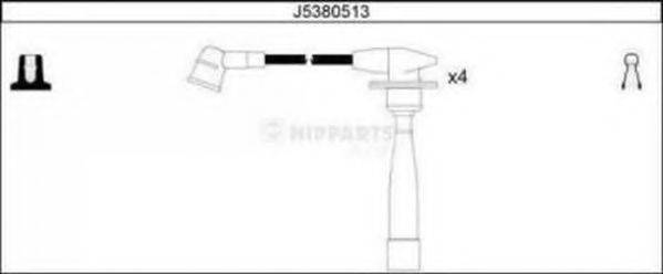 NIPPARTS J5380513 Комплект дротів запалювання