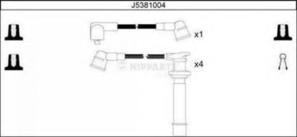 NIPPARTS J5381004 Комплект дротів запалювання