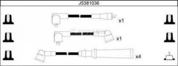 NIPPARTS J5381036 Комплект дротів запалювання
