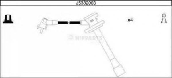 NIPPARTS J5382003 Комплект дротів запалювання