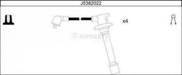 NIPPARTS J5382022 Комплект дротів запалювання