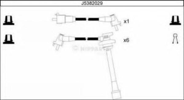 NIPPARTS J5382029 Комплект дротів запалювання