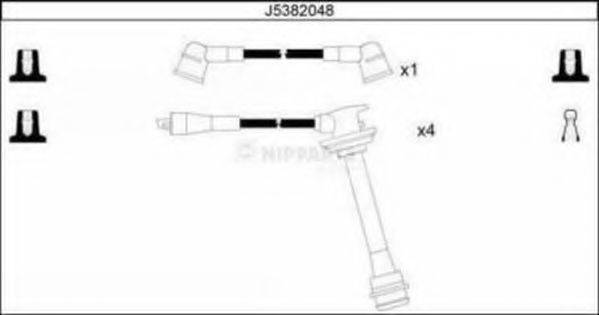 NIPPARTS J5382048 Комплект дротів запалювання