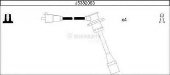 NIPPARTS J5382063 Комплект дротів запалювання