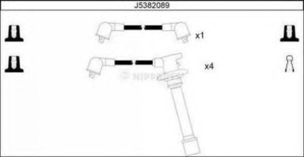 NIPPARTS J5382089 Комплект дротів запалювання