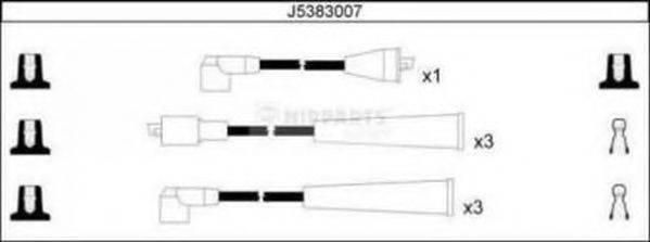 NIPPARTS J5383007 Комплект дротів запалювання