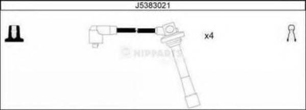 NIPPARTS J5383021 Комплект дротів запалювання