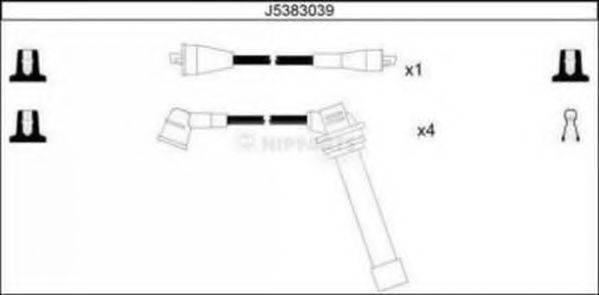 NIPPARTS J5383039 Комплект дротів запалювання