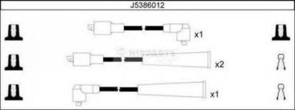 NIPPARTS J5386012 Комплект дротів запалювання