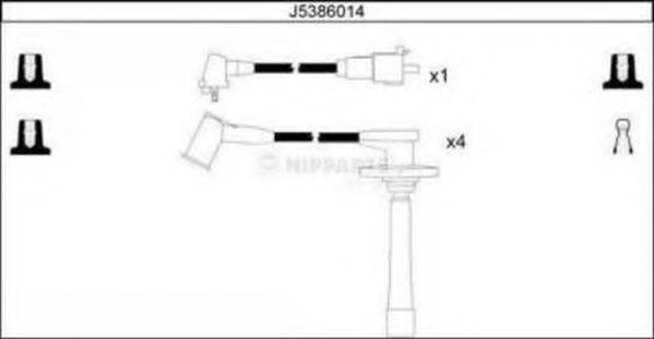 NIPPARTS J5386014 Комплект дротів запалювання