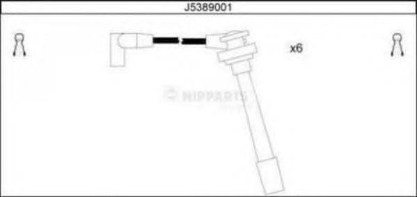 NIPPARTS J5389001 Комплект дротів запалювання