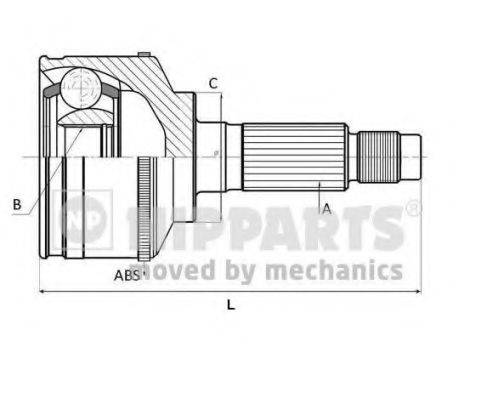 NIPPARTS N2823149 Шарнірний комплект, приводний вал