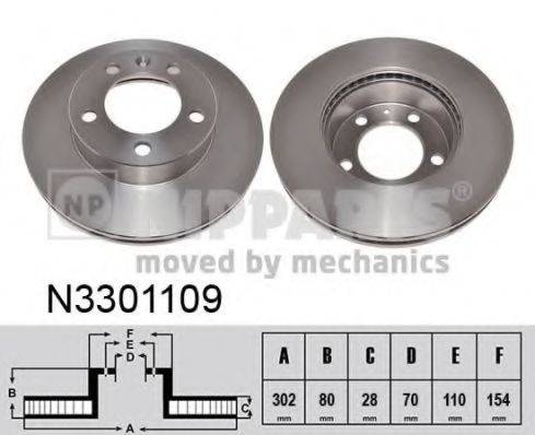 NIPPARTS N3301109 гальмівний диск