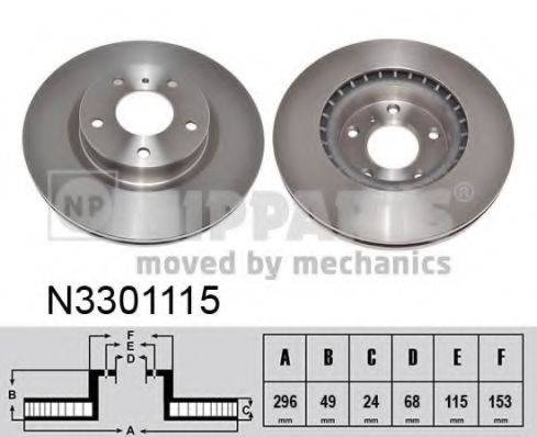 NIPPARTS N3301115 гальмівний диск