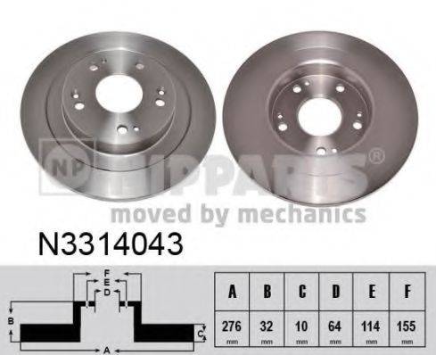 NIPPARTS N3314043 гальмівний диск