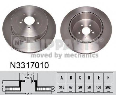 NIPPARTS N3317010 гальмівний диск
