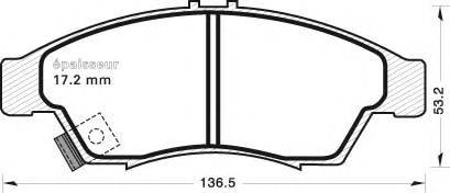 MGA 677 Комплект гальмівних колодок, дискове гальмо