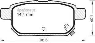 MGA 1068 Комплект гальмівних колодок, дискове гальмо