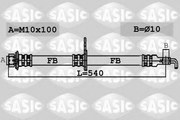 SASIC 6606185 Гальмівний шланг