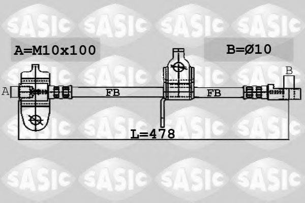SASIC 6606240 Гальмівний шланг