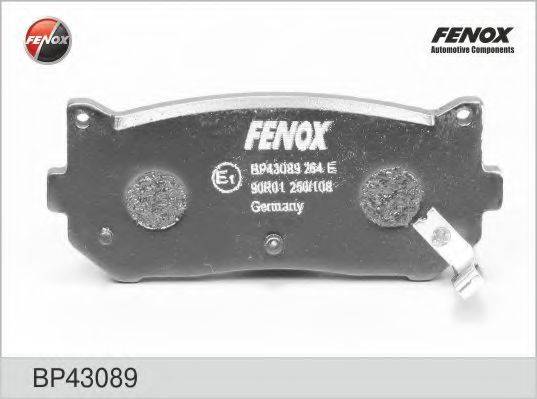 FENOX BP43089 Комплект гальмівних колодок, дискове гальмо