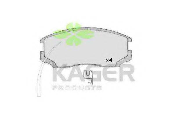 KAGER 350572 Комплект гальмівних колодок, дискове гальмо