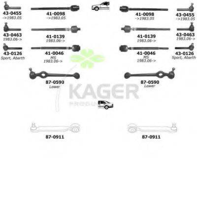 KAGER 800029 Підвіска колеса