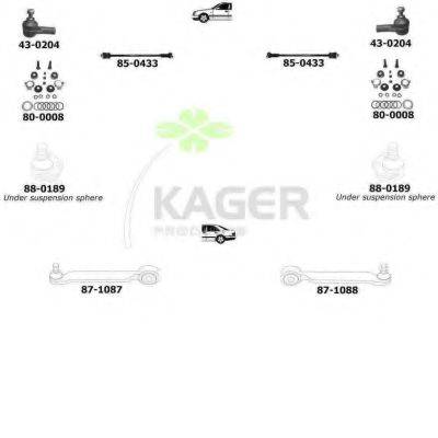 KAGER 800093 Підвіска колеса