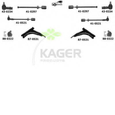 KAGER 800160 Підвіска колеса